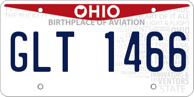OH license plate GLT1466