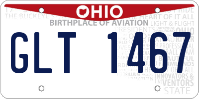 OH license plate GLT1467