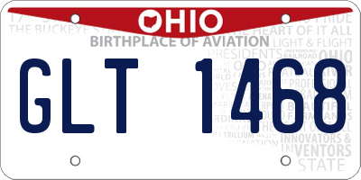 OH license plate GLT1468