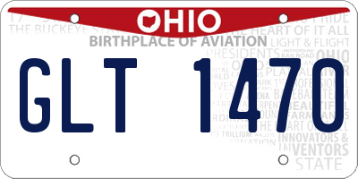 OH license plate GLT1470