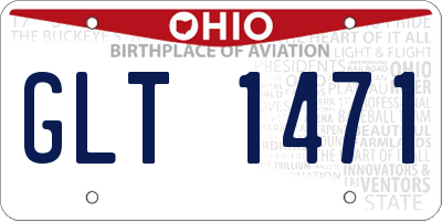 OH license plate GLT1471
