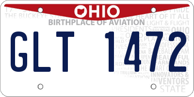 OH license plate GLT1472