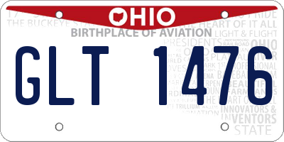 OH license plate GLT1476