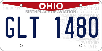 OH license plate GLT1480