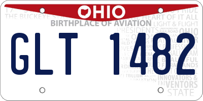 OH license plate GLT1482