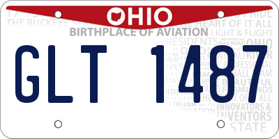 OH license plate GLT1487
