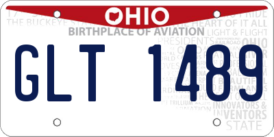 OH license plate GLT1489