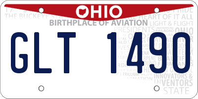OH license plate GLT1490