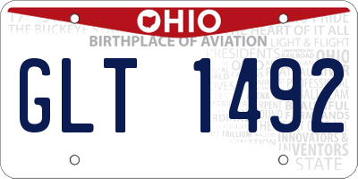 OH license plate GLT1492