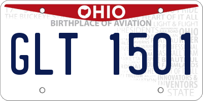 OH license plate GLT1501