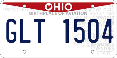 OH license plate GLT1504