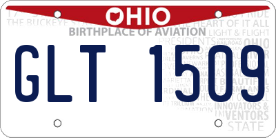 OH license plate GLT1509