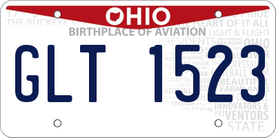 OH license plate GLT1523