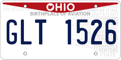 OH license plate GLT1526