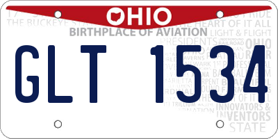 OH license plate GLT1534