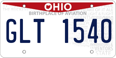OH license plate GLT1540