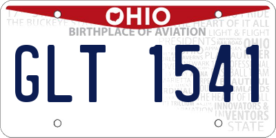 OH license plate GLT1541