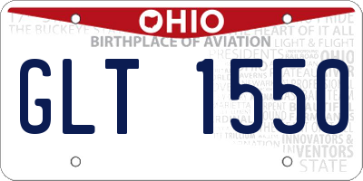 OH license plate GLT1550