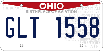 OH license plate GLT1558