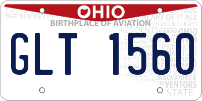 OH license plate GLT1560