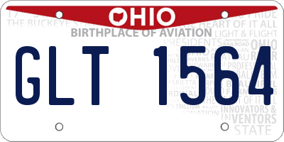 OH license plate GLT1564