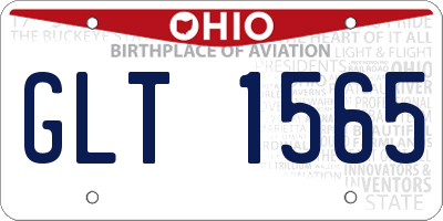 OH license plate GLT1565