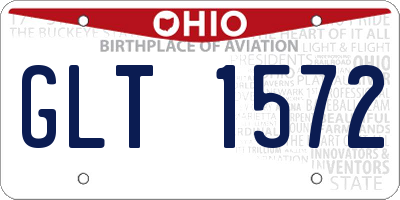 OH license plate GLT1572