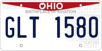 OH license plate GLT1580