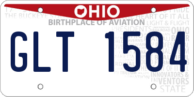 OH license plate GLT1584