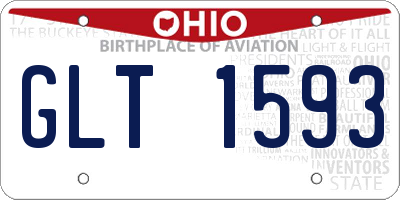 OH license plate GLT1593