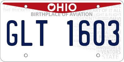OH license plate GLT1603