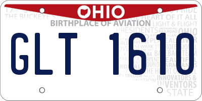 OH license plate GLT1610