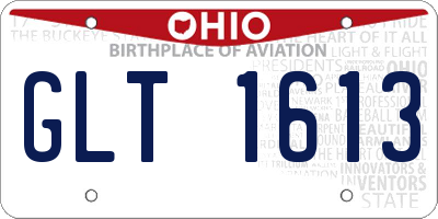 OH license plate GLT1613