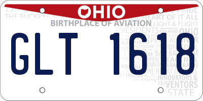 OH license plate GLT1618