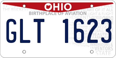 OH license plate GLT1623