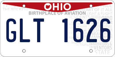 OH license plate GLT1626