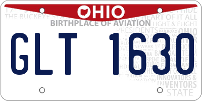OH license plate GLT1630