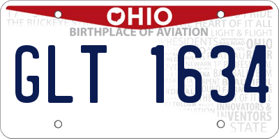 OH license plate GLT1634