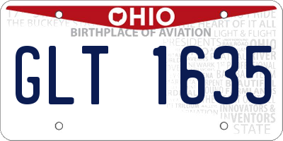 OH license plate GLT1635