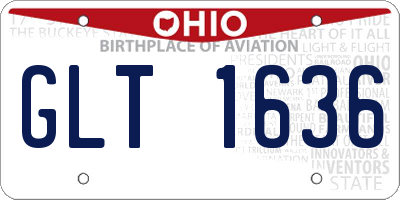 OH license plate GLT1636