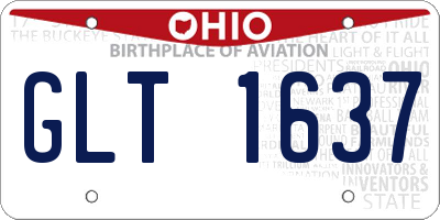 OH license plate GLT1637