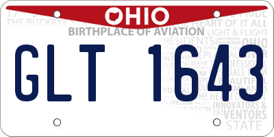 OH license plate GLT1643