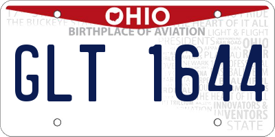 OH license plate GLT1644