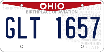OH license plate GLT1657