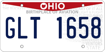 OH license plate GLT1658