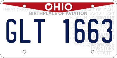 OH license plate GLT1663