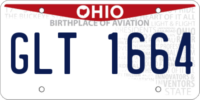 OH license plate GLT1664