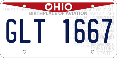 OH license plate GLT1667