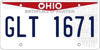 OH license plate GLT1671