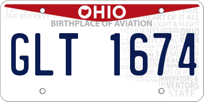 OH license plate GLT1674